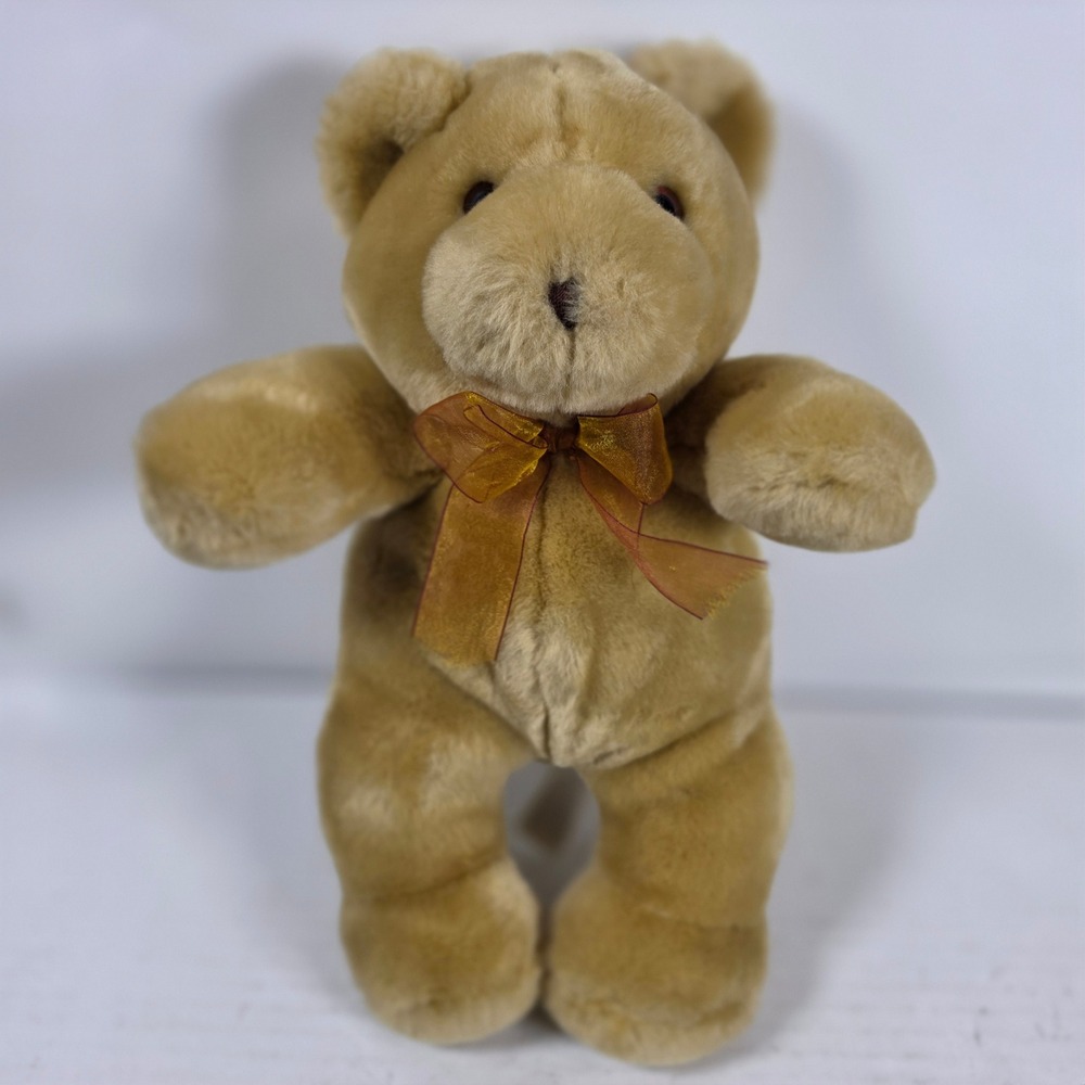 Toys R Us Animal Alley Brown Teddy Bear Bow Plush Toy 2000 Vintage‎ Exclusive